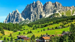 Альпы. Полет над альпами. Расслабляющая музыка. Красивые пейзажи горных вершин и зеленых просторов.