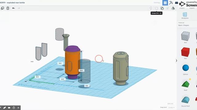 Tinkercad tricks with a 3D design for NERF9 rear bottle смотреть онлайн