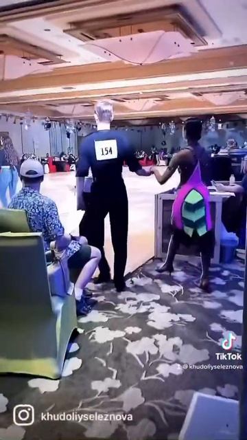 IVAN KHUDOLIY and his student SOFIA HOLLAND getting ready for Ballroom Beach Bash Pro/Am Youth Lati