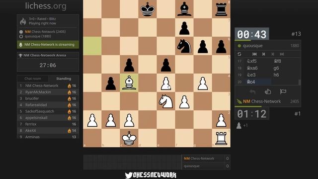 Blitz Chess Tournament #23 (3|0) смотреть онлайн