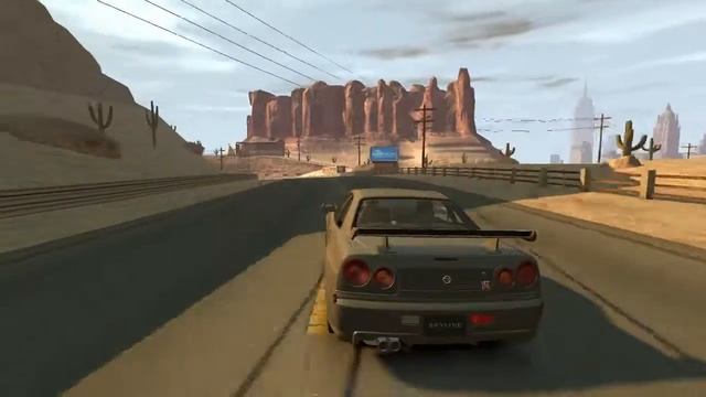 GTAIV Nissan Skyline R34 GT-R V-Spec II @Ambush Canyon смотреть онлайн