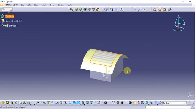 Catia Tutorial in Tamil 87 : Sew Surface | Surface Based Features | Part смотреть онлайн