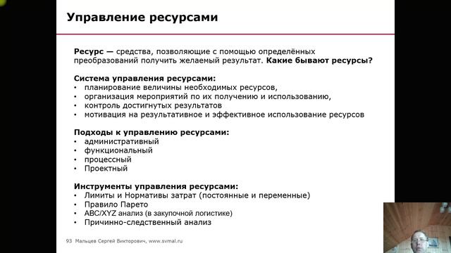 Тренинг: Мини МВА. Часть 107. (Мальцев Сергей Викторович)