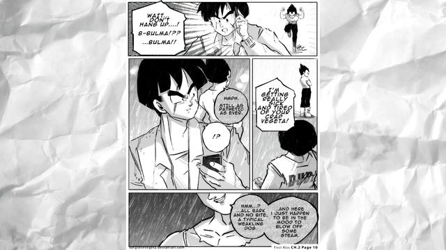 Vegeta And Bulma's First Kiss