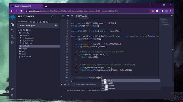 How to Create an NFT in Solidity (Simple Version) | NFT smart contract смотреть онлайн
