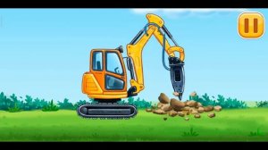 ❤️ Гидромолот l Строительная техника l Строим дом l Cartoon for kids