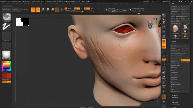 Alphas and Polypainting in Zbrush смотреть онлайн