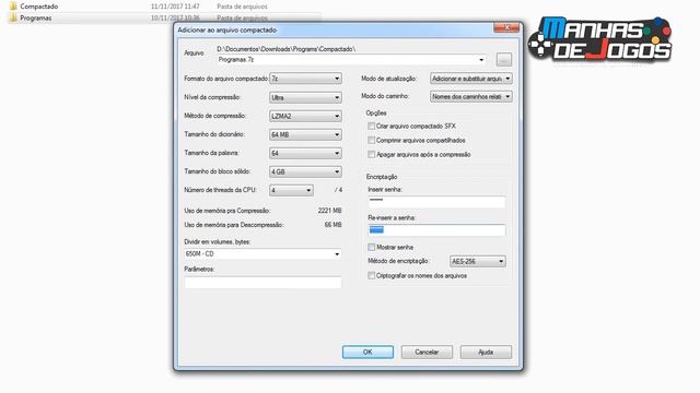 Como compactar um arquivo e dividir em partes com o 7zip смотреть онлайн