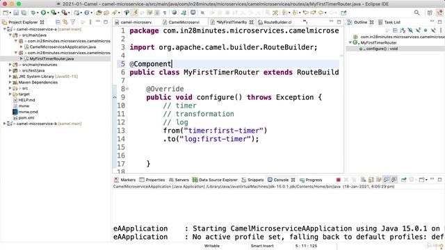 1_4. Step 03 - Creating your first Apache Camel Route смотреть онлайн
