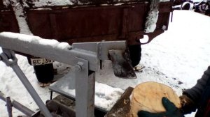 Самодельный дровокол с редуктором.