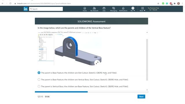 SOLIDWORKS LinkedIn Assessment [PASSED!] смотреть онлайн