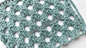 Крупная сетка на лицевой глади для вязания джемпера, кардигана