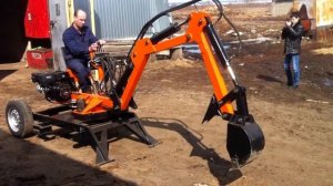 Прицепной мини экскаватор