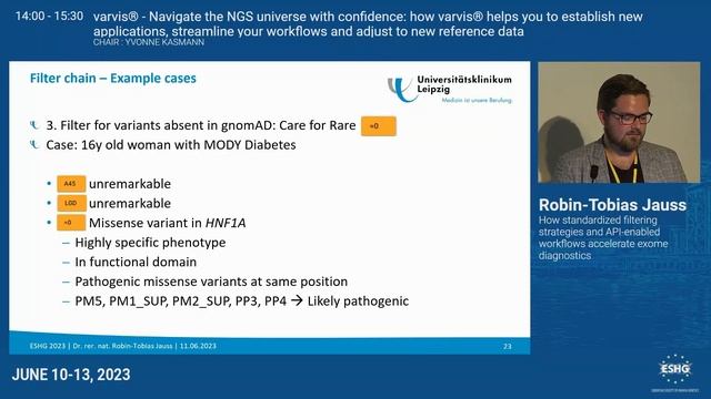 Standardized filtering strategies & API-enabled workflows - Dr. Robin Jauss | Corp. Sat. @ESHG 2023 смотреть онлайн