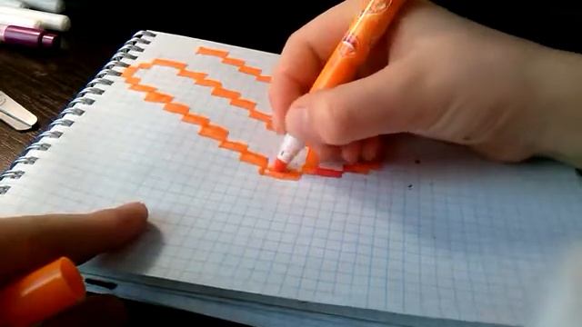 Как нарисовать по клеточкам ,, Hot-dog