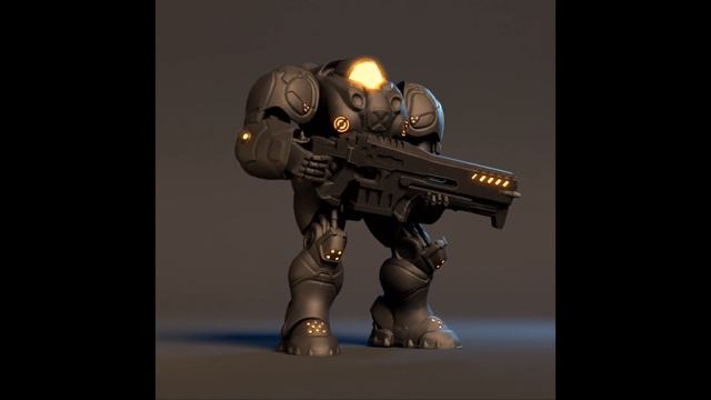 Marine Blender Rig - turntable render смотреть онлайн
