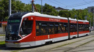 Трамвай Tatra T3SU и гигант КТМ-31 Витязь  в Краснодаре