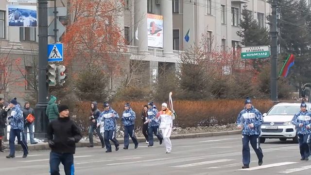 Олимпийский огонь в Хабаровске