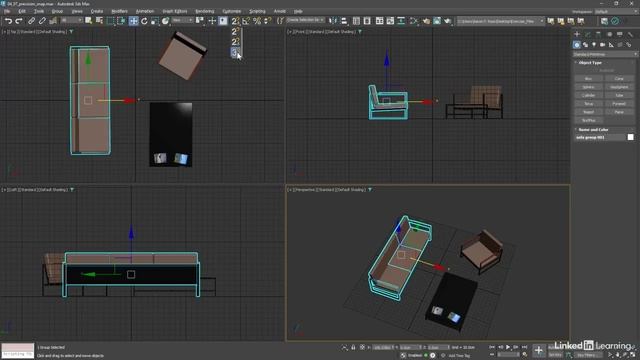 29 - Точные перемещения с помощью привязки к сетке в 3ds Max 2025 смотреть онлайн