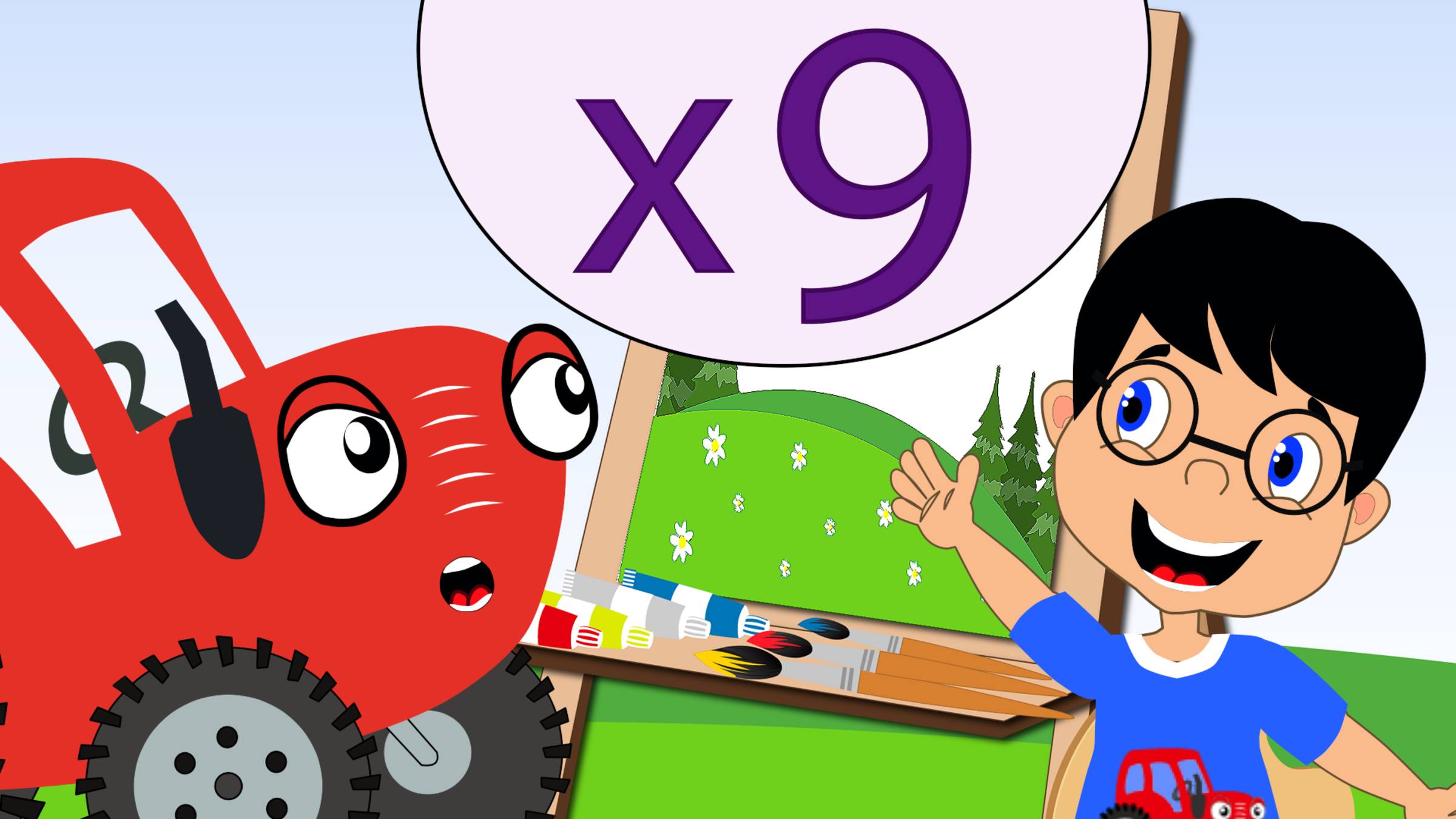 Таблица умножения на 9 - Песенки для детей - ТракТЫРишкА смотреть онлайн