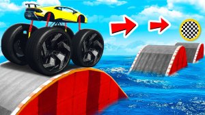 ПРОЕХАЛ ВОДНЫЕ КОЧКИ НА ЧИТЕРСКОЙ ЛАМБА В ГТА 5! ЭКСПЕРИМЕНТЫ В GTA 5