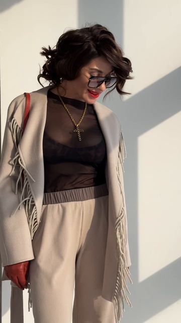 Образ с пальто-бахрома