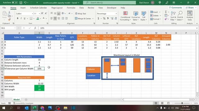 warehouse pallet capacity model смотреть онлайн