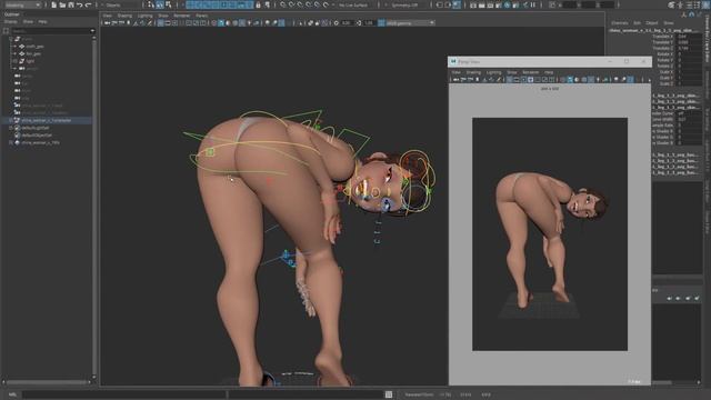 Woman Rig (Maya) by Artem Dubina смотреть онлайн