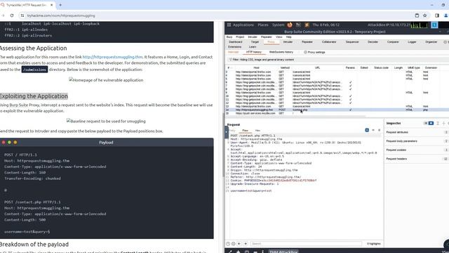 HTTP Request Smuggling| Tryhackme | Walkthrough | Burpsuite