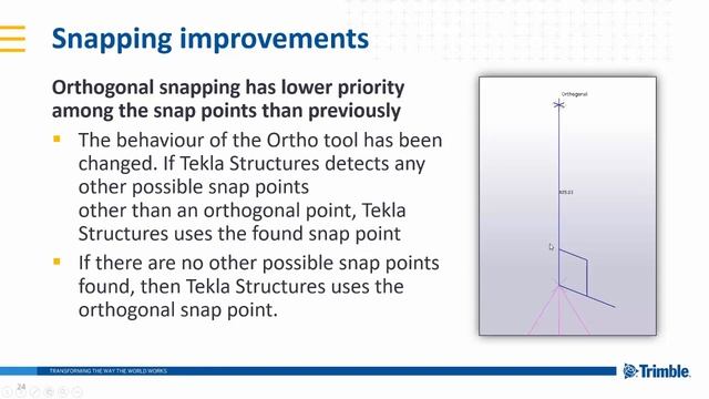Orthogonal snapping changed in Tekla Structures 2019i смотреть онлайн