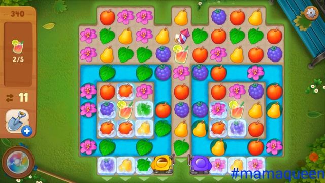 Gardenscapes 340 сложный уровень
