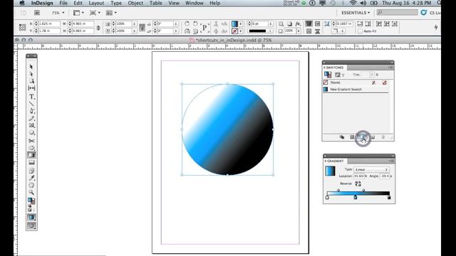 InDesign 08 - Gradients - Gradient Swatches - Dock Menus смотреть онлайн
