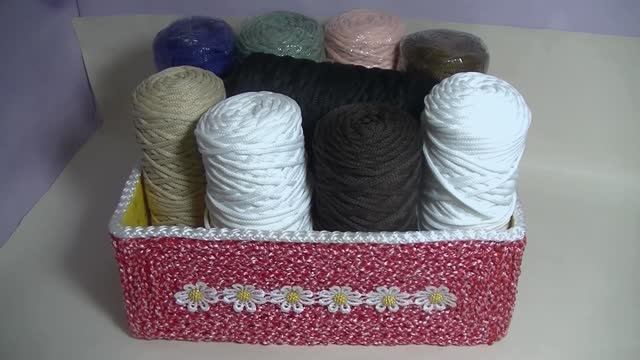 Из 2х обувных коробок органайзер для хранения пряжи . смотреть онлайн
