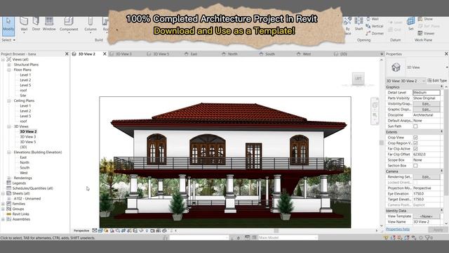 Download my 100% Revit Model with 3D Tiled Roof - bim download смотреть онлайн