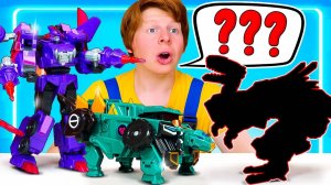 Трансформируем роботов Диностер в Динотраки - едем искать динозавров! Видео про игрушки и машинки