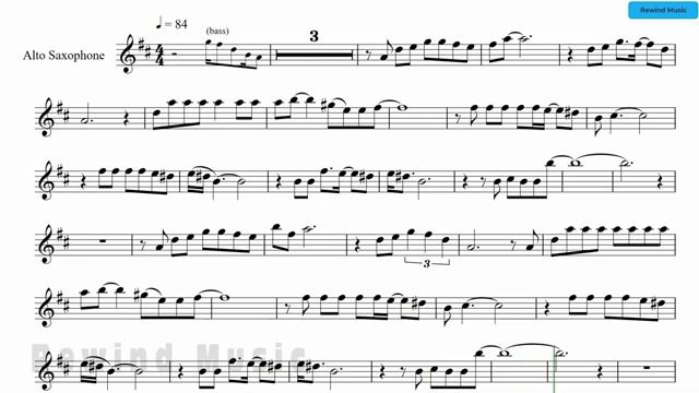 Glen Campbell Wichita Lineman Alto Sax Backing Track and Sheet Music смотреть онлайн