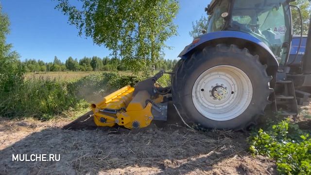 NEW HOLLAND T7060 с финским ротоватором Mericrusher. Пришло время возвращать земли в оборот смотреть онлайн