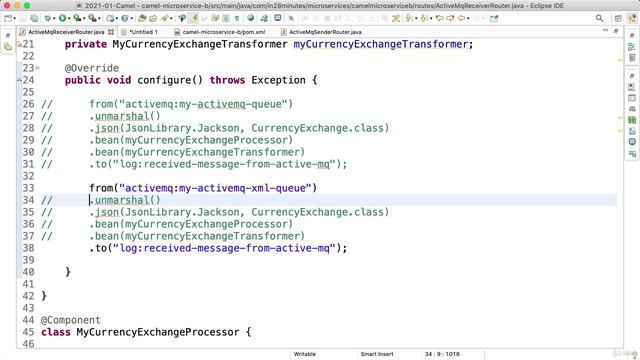 2_7. Step 07 - Unmarshalling XML Message to Java Bean in ActiveMQ Camel Route смотреть онлайн