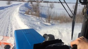 Чистим снег 2019 МТЗ 1025/mtz 1025