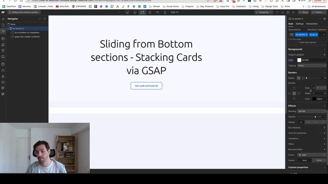 Stacking Cards Scroll Animation - Sliding from Bottom sections - via GSAP | Step-by-Step Tutorial смотреть онлайн