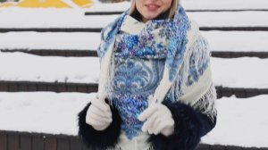 Платок шерстяной с шелковой бахромой "Цветочная ария", 2036-1, 125х125 см #platki#beautiful#fashion