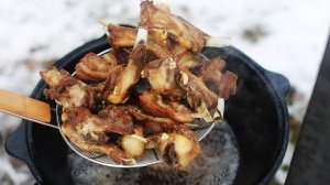 Вагури или баранина по-бухарски в казане на костре