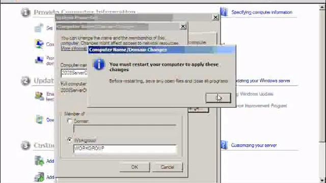 Installing Windows Server 2008 Enterprise - Configure options PT 2 смотреть онлайн