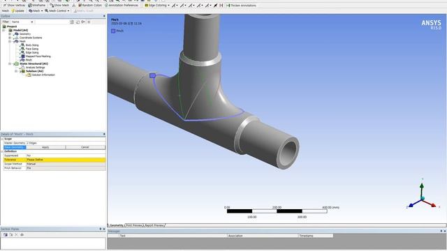 Mapped face Meshing in ANSYS смотреть онлайн