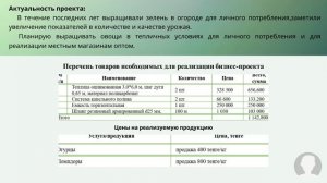 Бизнес план «Теплица по выращиванию овощей»