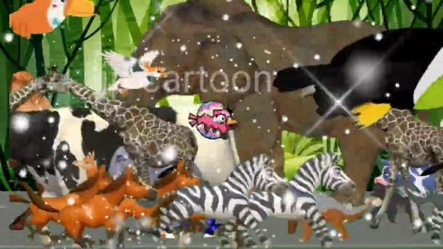 Animal stampede green screen | All cartoon animal running green screen | Green screen animals смотреть онлайн