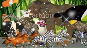 Animal stampede green screen | All cartoon animal running green screen | Green screen animals