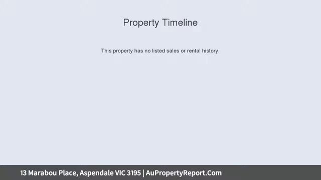 13 Marabou Place, Aspendale VIC 3195 | AuPropertyReport.Com смотреть онлайн