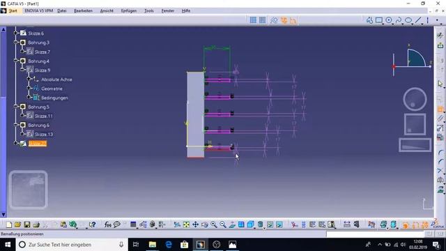 Catia für Anfänger- Part 13 - Bohrungen Teil 2 смотреть онлайн