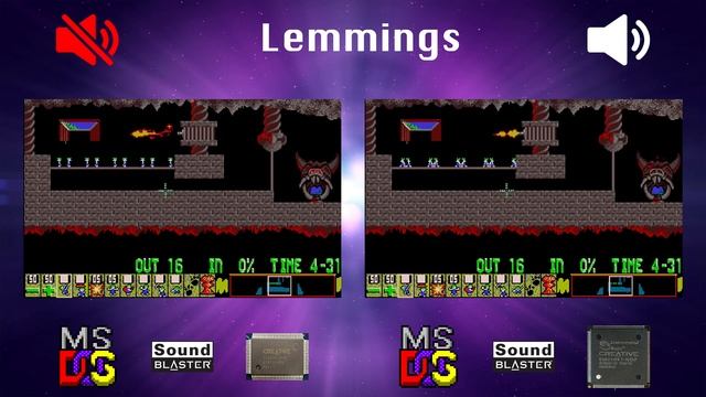 [OVM] Lemmings (CT5880, OPL vs EMU10K1, OPL) смотреть онлайн